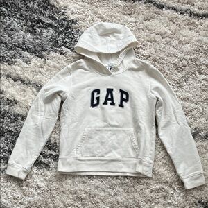 GAP Cream Hoodie with Navy Logo